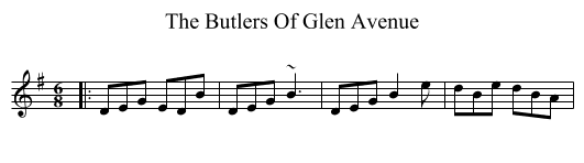 The Butlers Of Glen Avenue - staff notation