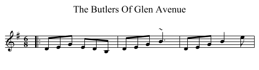 The Butlers Of Glen Avenue - staff notation