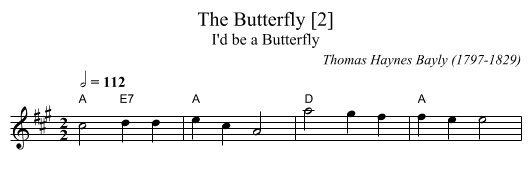 The Butterfly [2] - staff notation