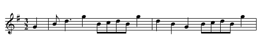 THE BUTTERFLY, a North country tune - staff notation