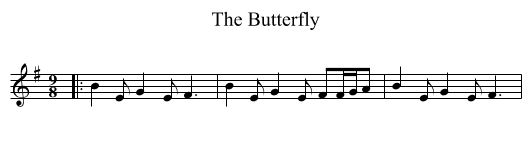 The Butterfly - staff notation
