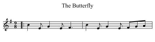 The Butterfly - staff notation