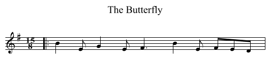 The Butterfly - staff notation