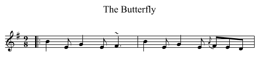 The Butterfly - staff notation