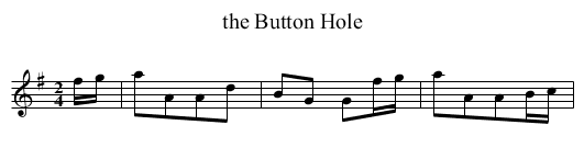 the Button Hole - staff notation