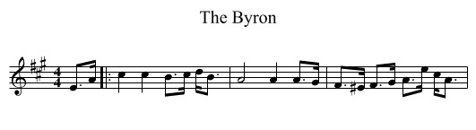 The Byron - staff notation