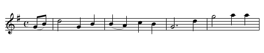 The Cabin Boy - staff notation