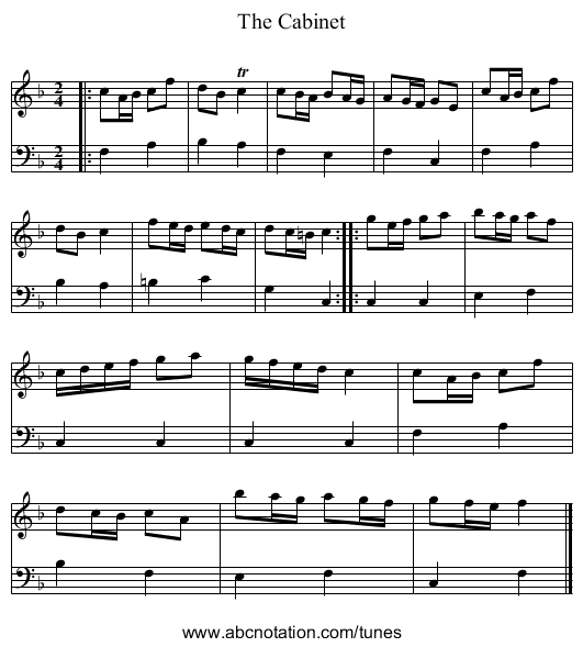 The Cabinet - staff notation