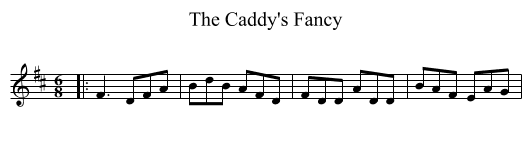 The Caddy's Fancy - staff notation