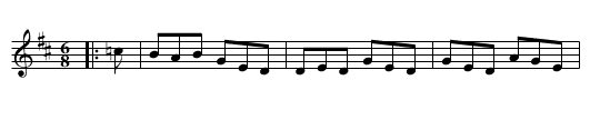 The Caffler's Courtship - staff notation