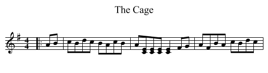 The Cage - staff notation