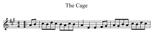 The Cage - staff notation