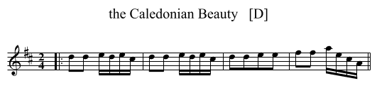 the Caledonian Beauty   [D] - staff notation