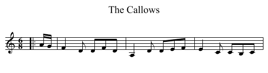 The Callows - staff notation
