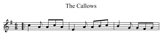 The Callows - staff notation