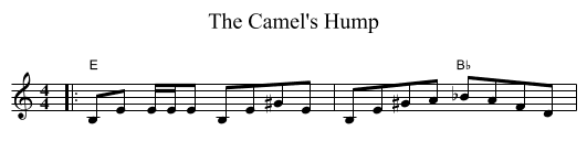 The Camel's Hump - staff notation