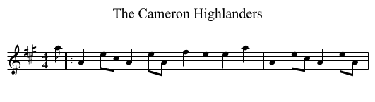 The Cameron Highlanders - staff notation