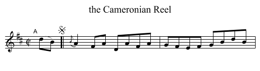 the Cameronian Reel - staff notation