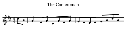 The Cameronian - staff notation