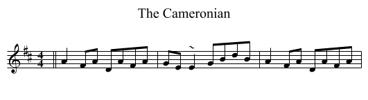 The Cameronian - staff notation