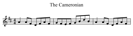 The Cameronian - staff notation