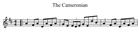 The Cameronian - staff notation