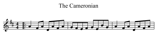 The Cameronian - staff notation