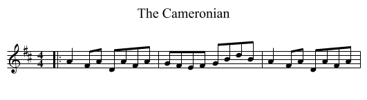 The Cameronian - staff notation