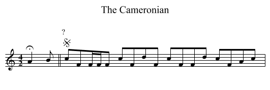 The Cameronian - staff notation