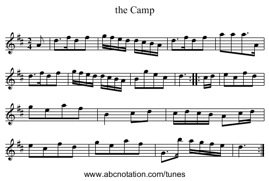 the Camp - staff notation