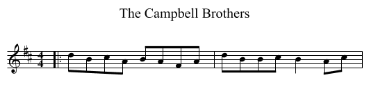 The Campbell Brothers - staff notation