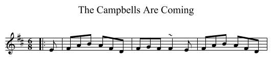 The Campbells Are Coming - staff notation