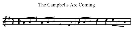 The Campbells Are Coming - staff notation