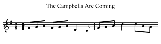 The Campbells Are Coming - staff notation