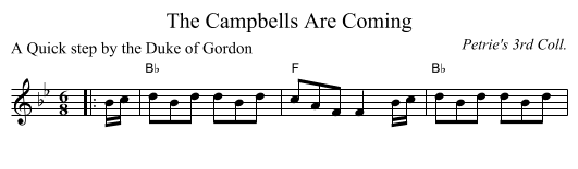 The Campbells Are Coming - staff notation