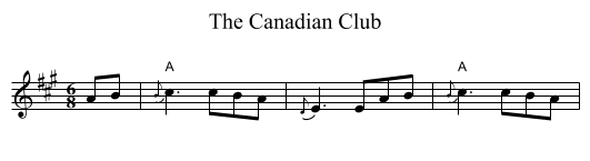 The Canadian Club - staff notation