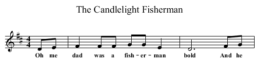 The Candlelight Fisherman - staff notation