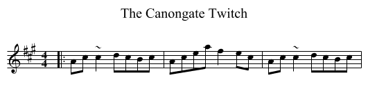 The Canongate Twitch - staff notation