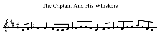 The Captain And His Whiskers - staff notation