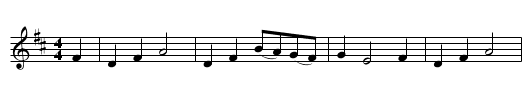 The Captain's Lady - staff notation