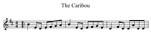 The Caribou - staff notation