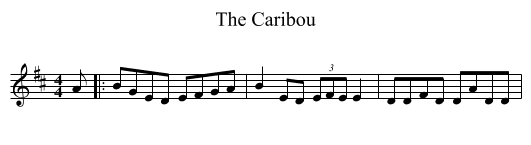 The Caribou - staff notation
