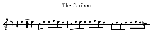 The Caribou - staff notation