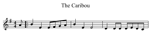 The Caribou - staff notation