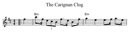 The Carignan Clog - staff notation