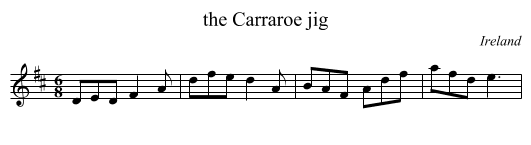 the Carraroe jig - staff notation