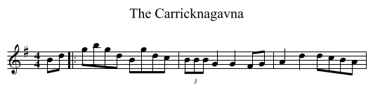 The Carricknagavna - staff notation