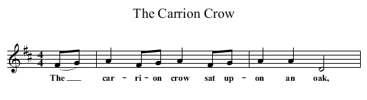 The Carrion Crow - staff notation