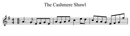The Cashmere Shawl - staff notation
