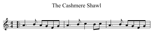 The Cashmere Shawl - staff notation
